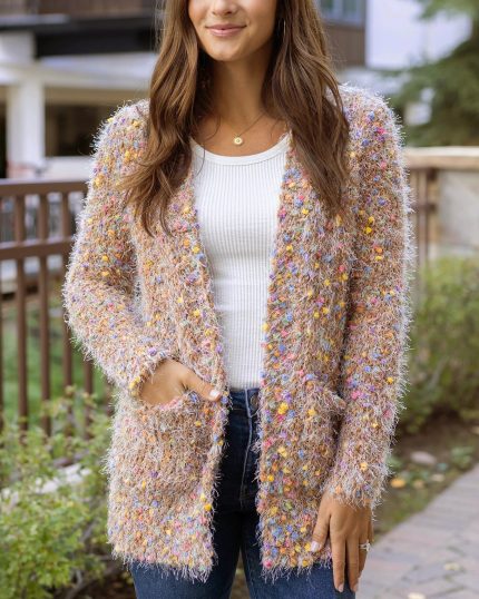 Wubby Caramel Confetti Cardi